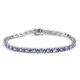 925 Sterling Silver Blue Tanzanite Tennis Bracelet Jewelry Gift Size 6.5 Ct 7.4