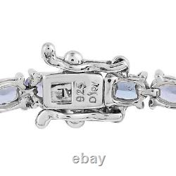 925 Sterling Silver Blue Tanzanite Tennis Bracelet Jewelry Gift Size 8 Ct 8.5