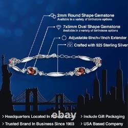 925 Sterling Silver Bracelet Checkerboard Garnet Moissanite (4.30 Cttw)