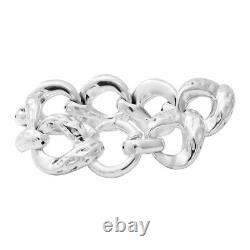 925 Sterling Silver Cuban Chain Link Statement Bracelet Jewelry Gift Size 7