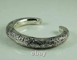 925 Sterling Silver Cuff Bracelet 36.6g