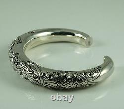 925 Sterling Silver Cuff Bracelet 36.6g