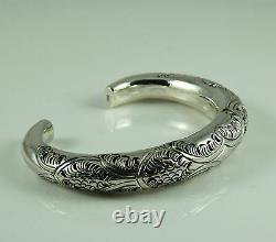 925 Sterling Silver Cuff Bracelet 36.6g