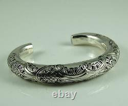 925 Sterling Silver Cuff Bracelet 36.6g