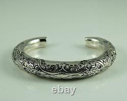 925 Sterling Silver Cuff Bracelet 36.6g