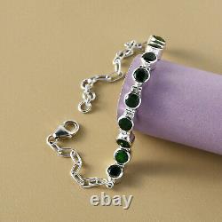 925 Sterling Silver Diopside Bracelet Jewelry Gift for Women Size 7.25 Ct 5.9