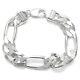 925 Sterling Silver Figaro Link Chain Bracelet (all Widths And Lengths)