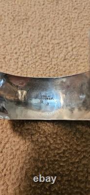 925 Sterling Silver Hopi Overlay Kokopelli Cuff Bracelet 28.3g