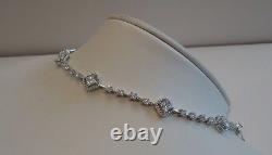 925 Sterling Silver Ladies Fine Tennis Bracelet 3.50 Cts Simulant Diamond