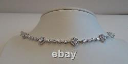 925 Sterling Silver Ladies Fine Tennis Bracelet 3.50 Cts Simulant Diamond