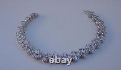 925 Sterling Silver Ladies Tennis Bracelet W 20 Cts Diamond / 7.5'' Long/elegant