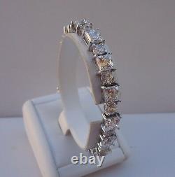 925 Sterling Silver Ladies Tennis Bracelet W 44 Cts Diamond / 7.5'' Long/elegant