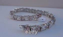 925 Sterling Silver Ladies Tennis Bracelet W 44 Cts Diamond / 7.5'' Long/elegant