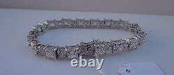 925 Sterling Silver Ladies Tennis Bracelet W 44 Cts Diamond / 7.5'' Long/elegant