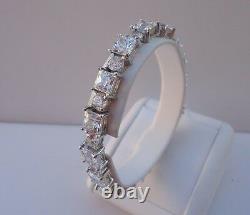 925 Sterling Silver Ladies Tennis Bracelet W 44 Cts Diamond / 7.5'' Long/elegant