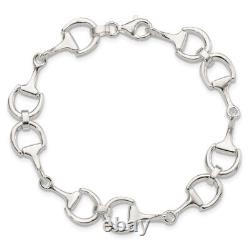 925 Sterling Silver Link 7.5 inch Chain Bracelet