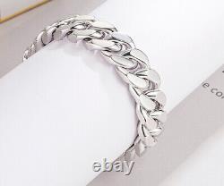 925 Sterling Silver Men's 13.5mm Thick Big Miami Cuban Curb Chain Link Bracelet