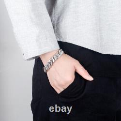 925 Sterling Silver Men's 13.5mm Thick Big Miami Cuban Curb Chain Link Bracelet