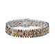 925 Sterling Silver Natural Multi-tourmaline Line Bracelet Size 7.25 Ct 23.8