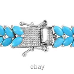925 Sterling Silver Natural Sleeping Beauty Turquoise Bracelet Size 8 Ct 16.5