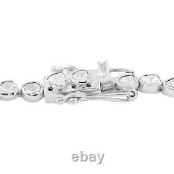 925 Sterling Silver Natural White Polki Diamond Tennis Bracelet Size 7 Ct 2