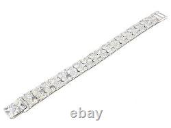 925 Sterling Silver Nugget Bracelet Adjustable Lock 8.5-9 15mm 35 grams