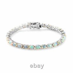 925 Sterling Silver Opal Tennis Bracelet Jewelry for Women Size 7.25 Ct 8.7