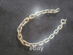 925 Sterling Silver Oval Link Bracelet Made In Mexico 925