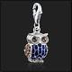 925 Sterling Silver Owl Clip On Bracelet Charm Swarovski Crystal Charms 3d Owls