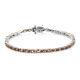925 Sterling Silver Platinum Over Andalusite Tennis Bracelet Gift Size 8 Ct 8.5