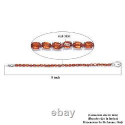 925 Sterling Silver Platinum Over Kyanite Tennis Bracelet