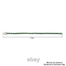 925 Sterling Silver Platinum Plated Tennis Bracelet Jewelry Size 6.5 Ct 7.4
