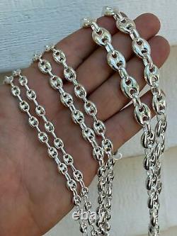 925 Sterling Silver Puffed Mariner Link Chain Necklace Or Bracelet 6-12mm 7-30
