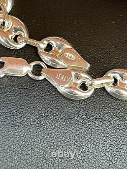 925 Sterling Silver Puffed Mariner Link Chain Necklace Or Bracelet 6-12mm 7-30