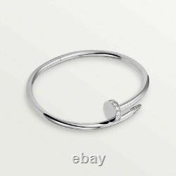 925 Sterling Silver Round 0.24 Ct Real Moissanite Bangel Bracelet Gift For Women