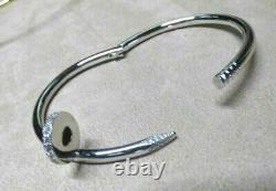 925 Sterling Silver Round 0.24 Ct Real Moissanite Bangel Bracelet Gift For Women