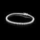 925 Sterling Silver Round Cut Aaa Cz Tennis Bracelet With Rhodium 3mm