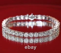 925 Sterling Silver Round Cut Moissanite Tennis Bracelet 14k White Gold Plated