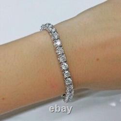 925 Sterling Silver Round Cut Moissanite Tennis Bracelet 14k White Gold Plated