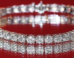 925 Sterling Silver Round Cut Moissanite Tennis Bracelet 14k White Gold Plated