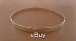 925 Sterling Silver SOLID Heavy Slave BANGLE Bracelet Circumference 22 cm