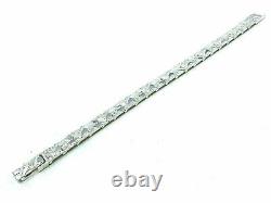925 Sterling Silver Solid Nugget Bracelet Adjustable Link 8.5 9.25mm 23.8 grams