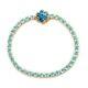 925 Sterling Silver Tennis Bracelet Apatite Neon Apatite Size 8 Ct 12.3 Gifts