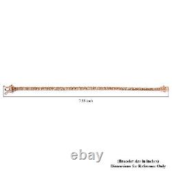 925 Sterling Silver Tennis Bracelet Rose Gold Over Diamond Size 7.25 Ct 2 Gifts