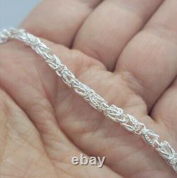 925 Sterling Silver Turkish Chain High Quality Necklace Bracelet 4mm Size 730