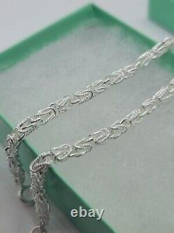 925 Sterling Silver Turkish Chain High Quality Necklace Bracelet 4mm Size 730