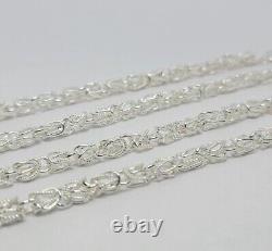 925 Sterling Silver Turkish Chain High Quality Necklace Bracelet 4mm Size 730