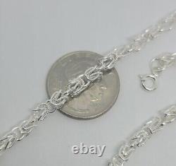 925 Sterling Silver Turkish Chain High Quality Necklace Bracelet 4mm Size 730