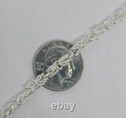 925 Sterling Silver Turkish Chain High Quality Necklace Bracelet 4mm Size 730
