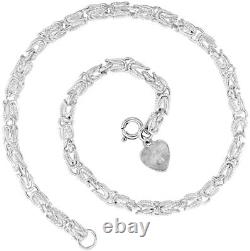 925 Sterling Silver Turkish Chain High Quality Necklace Bracelet 4mm Size 730